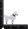 Mini White Poodle Dog, Facing Right, Embroidered, Iron on Patch
